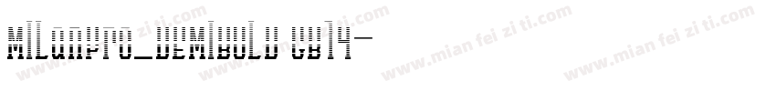 MILanPro_DEMIBOLD GB14字体转换